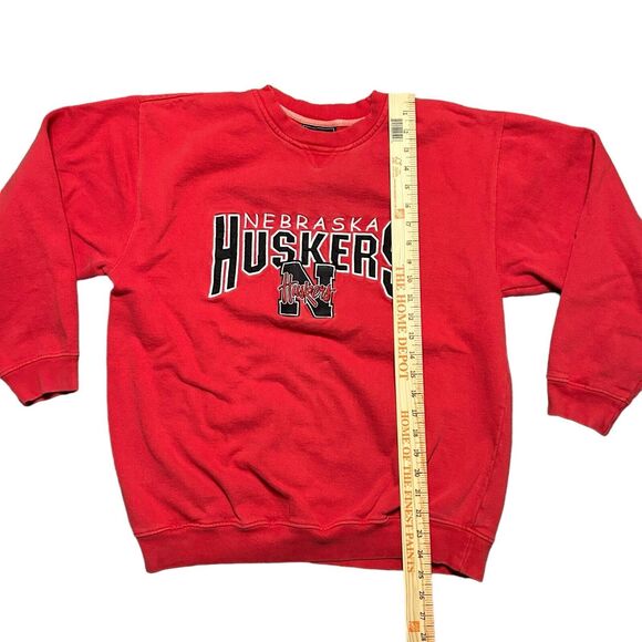 Vintage Nebraska Huskers Embroidered Logo Sweatshirt Medium Red Alumni READ - Picture 4 of 7